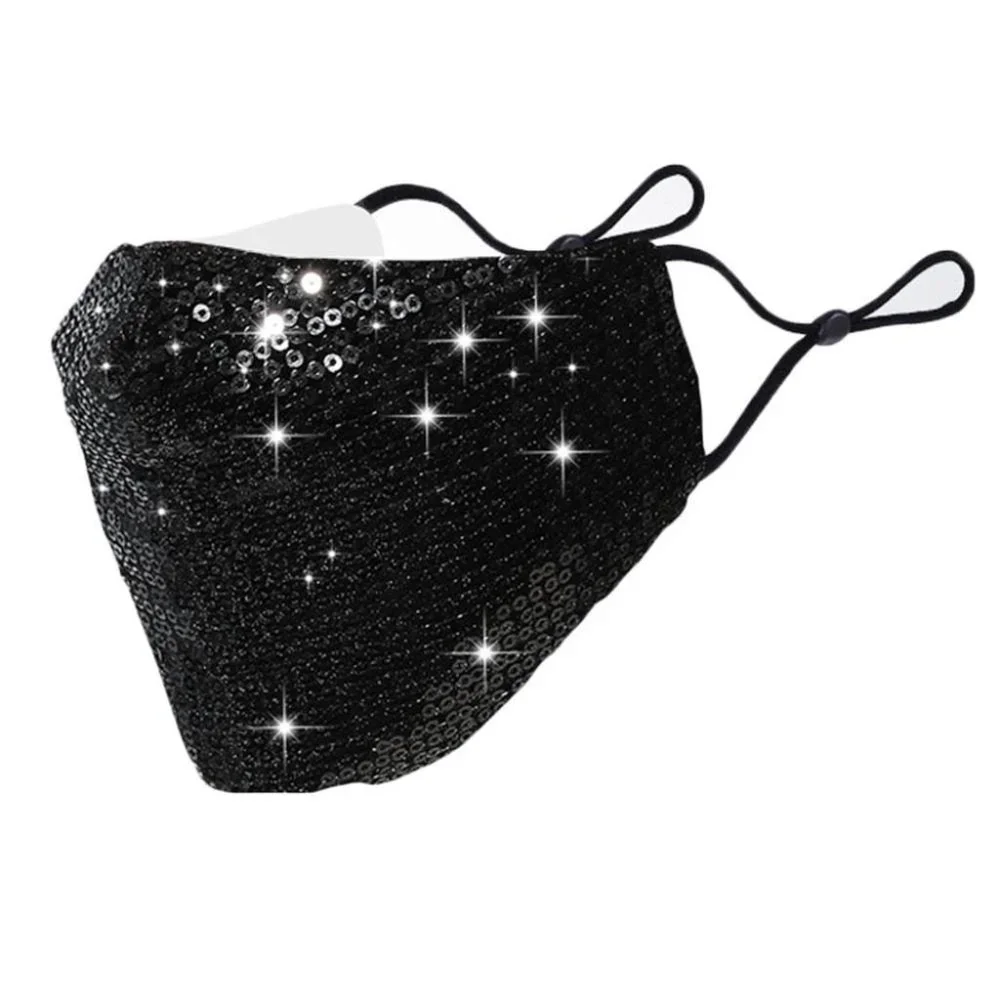 Sequins Face Mask Unisex Fashion Glittery Reusable